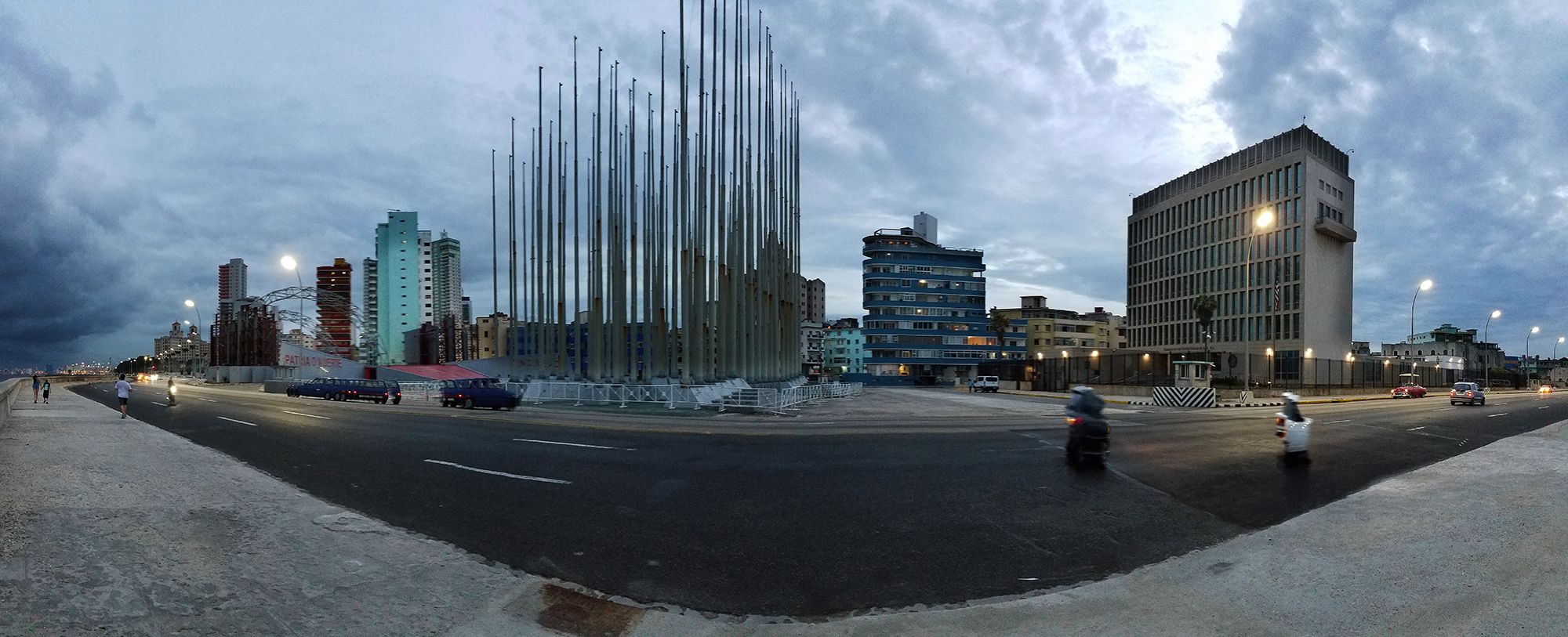 The U.S. Embassy and Anti-imperialism Park. – Havana, Cuba. By John G.