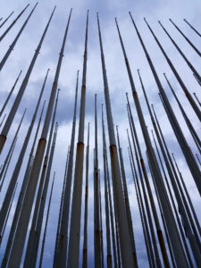 Flagpoles in Anti-imperialism Park. – Havana, Cuba. By John G.